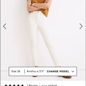 The Perfect Vintage Straight Jean in Vintage Canvas with raw hem